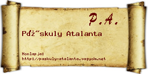 Páskuly Atalanta névjegykártya